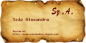 Száz Alexandra névjegykártya