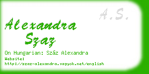 alexandra szaz business card
