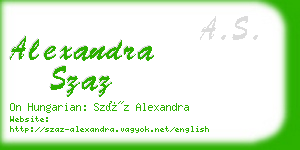 alexandra szaz business card